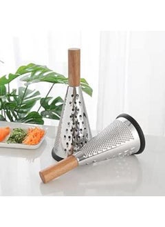 Buy 1 Piece The Triangular Grater Has A Conical Shape A Stainless Grater With A Handle Made Of Wood.Three-Sided Vegetable Grater in Egypt