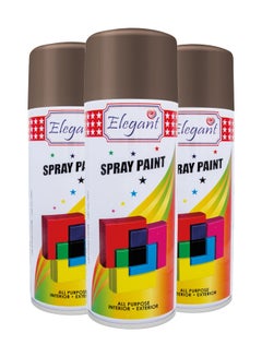 اشتري 3 Piece Spray Paint Set Brown 400ml في الامارات