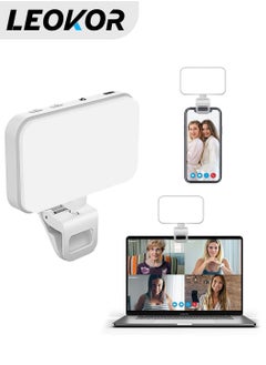 Buy Photography Light Clip on Phone Laptop For Selfie Live Broadcasting Confrence Online Lesson Makeup TikTok Videos High Brightness 66 Beads Multiple Modes White in Saudi Arabia