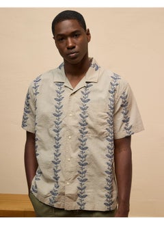 اشتري AE Striped Button-Up Poolside Shirt في الامارات