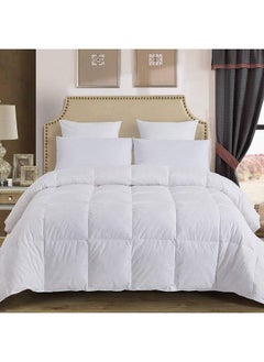 Buy MYK Soft Solid Single Size Duvet Microfiber White in UAE