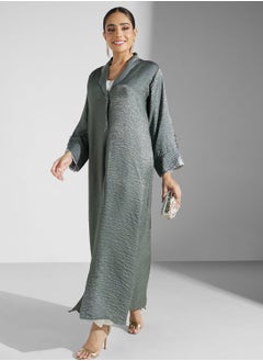 Buy Abaya With Lace Insert Sleeve in UAE