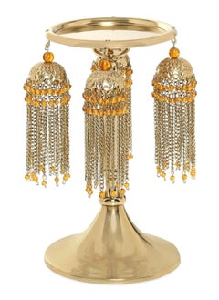 اشتري Brigitta Handcrafted Candle Holder, Gold – 22 cms في الامارات