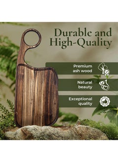 اشتري Premium Serving Board Axe - Exquisite Walnut Natural Wood - Durable Stylish and Functional - Ideal for Bread Cheese Charcuterie Steaks - Perfect Housewarming Gift في الامارات