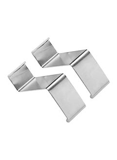 اشتري Stainless Steel Kitchen Cabinet Draw Over Door Hook Clothes Hanger Holder - 2 Pieces في مصر