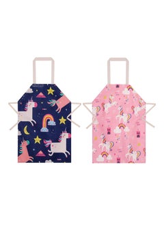 Buy 2 Pcs Kids Aprons, Chef Apron Baking Aprons Unicorn Pattern Cartoon Style, KASTWAVE Boys Girls for Cooking Art Painting Gardening Kitchen in Saudi Arabia