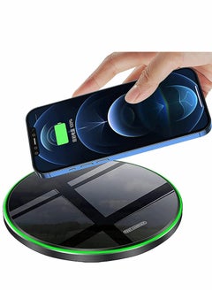 Buy 20W Max Fast Wireless Charging Pad Qi Certified for iPhone 13/12/SE/11/X Pro/2 15W Charge Mats S22/S21/S20/Note 20/10 Galaxy Buds/Buds+ in Saudi Arabia