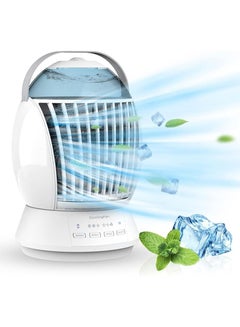 Buy COOLBABY Portable Air Conditioner Fan 45° Oscillation 500ml Evaporative Air Conditioner Humidifier 3 Speeds and 3 Types of Cool Mist Home Office Mini Air Conditioner in UAE
