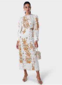 Buy Embellished Printed Dress in Saudi Arabia