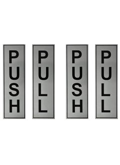 Buy 2 Pair (4 Pcs) Push Pull Sign Stickers Self Adhesive Push & Pull Signage Board For Glass Wooden Doors, Office Hospital, Mall Gate Sticker Push Pull Door Sticker in UAE