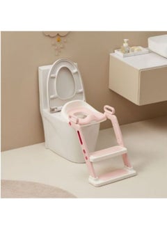 اشتري Potty Training Seat with Step Stool Ladder Stable and Anti-Slip Potty Seat Comfortable with Splash Guard Potty Training Toilet for Kids Boys Girls aged 1-7 في الامارات