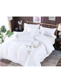 اشتري Dream Bell 6 Pc Embroidery Cotton Comfy Comforter Set With Fiber Filling 6 في الامارات