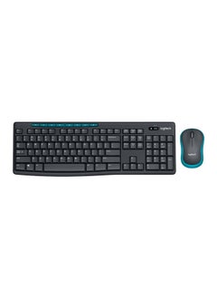 اشتري Wireless Keyboard With Mouse Set Black/Blue في السعودية