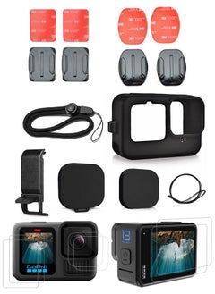 Buy Silicone Case for Go Pro Hero 13 Black,Battery Side Cover&Screen Protectors&Lens Caps&Lanyard&Sticky Adhesive Pads Accessories Kit in Saudi Arabia