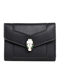 Buy Fashion Snake Head Patchwork Wallet Black in UAE