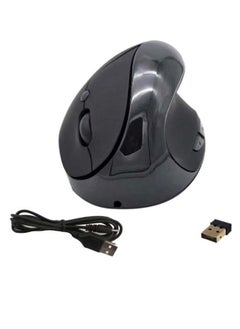 Buy Ergonomic Wireless Vertical Mouse Black in UAE