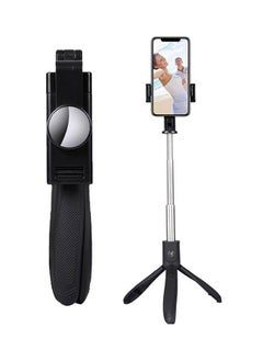 اشتري Tripod Extendable Selfie Stick With Bluetooth Remote Black في السعودية