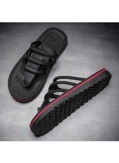 اشتري 2024 Summer Mens Slide Sandals Anti-Slip EVABlack Black في السعودية