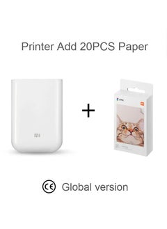 Buy Global Version Original Xiaomi Mini Photo Printer ZINK Inkless Technology Multifuncion AR Video Printing Bluetooth 5.0 Portable in UAE