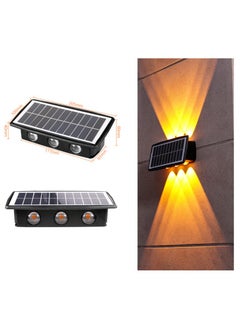 Buy 6 Lamp Beads LED Solar Outdoor Waterproof Warm Light Wall Lamps Light the Yard and Garden in Saudi Arabia