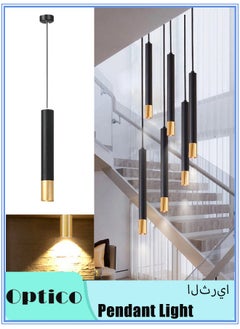 Buy LED Pendant Light Fixture Minimalist Kitchen Island Light Fixture Led Long Tube Hanging Light Minimalist Ceiling Hanging Light Fixture for Dining Room Bedroom Table Small Pendant Light in Saudi Arabia