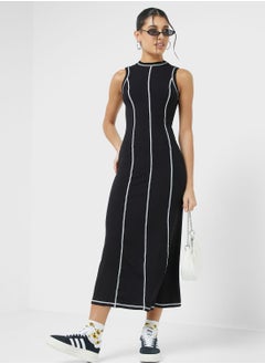 Buy Contrast Detail Maxi Dress in UAE