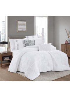 Buy A comforter set from Hours, with an elegant pattern and durable fabric, 4 pieces, single size in Saudi Arabia