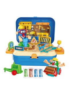 اشتري Role Play Engineering/Construction Site Box With Dough Backpack (42 Pcs) - Blue في السعودية