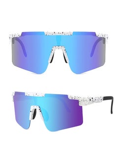 اشتري Cycling Sunglasses Men, UV Protection Sports Sunglasses with Adjustable Temple & Nose Pad, UV 400 Eye Protection Cycling Glasses for Men Women, Outdoor Sports Glasses في السعودية