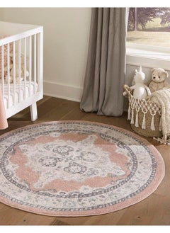 Buy Parker Collection Area Rug Merakli (3' 3" Round Rose Gray) in UAE