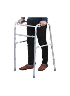 اشتري Elderly Walker Foldable Four Point Cane Aluminum Walker Wheelless Walker Non-Slip Walking Stick في مصر