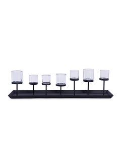 Buy Alnico 7 Candle Holder 83x22.5x23.5cm-Black in UAE