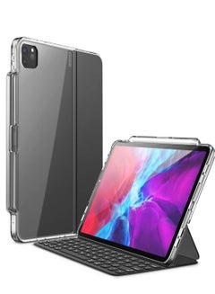 Buy Halo Series Case for New iPad Pro 12.9 Inch (2021/2020/2018 Release), [ONLY for Use with Smart Keyboard Folio & Official Smart Folio] Clear Protective Case with Pencil Holder (Clear) in Saudi Arabia
