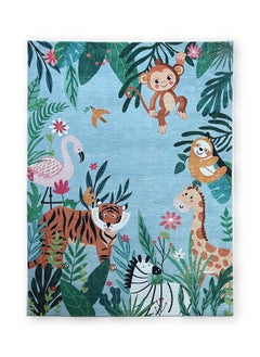 Buy Animals Printed Rug, Multicolour - 120x160 cm in UAE