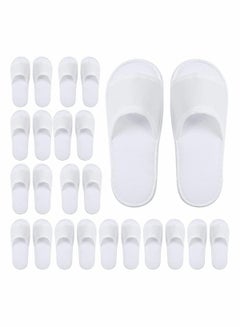 Buy Disposable Spa Slippers, Closed Toe White Slippers Spa Hotel Guest Slippers for Girls Women and Men, 12 Pairs in UAE