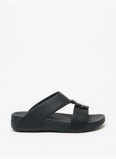 Buy Men's Textured Arabic Sandals with Buckle Detail in Saudi Arabia