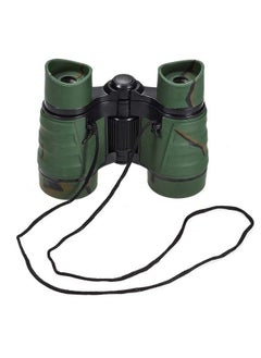 Buy Binoculars 4X30 Compact Foldable Binoculars Shock Proof Dark Green With Neck Strap For Bird Watching Hiking Camping in UAE