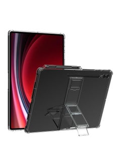 اشتري Flexield Samsung Galaxy Tab S9 Ultra Case with 4 Level Adjustable Kickstand, S Pen Holder Thin Lightweight Cover Shockproof Protective Transparent Case Compatible with Samsung Galaxy S9 Ultra - Clear في الامارات