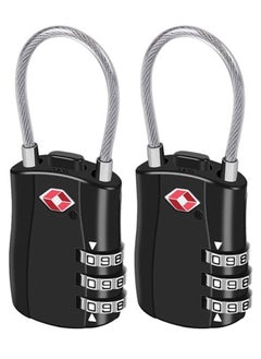 Buy 2 Pack-TSA Approved Luggage Combination Locks, Combination Padlock with Alloy Body TSA Lock for Travel Bag, Suit Case, Lockers, Gym, Bike Locks in Saudi Arabia