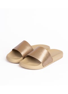 Buy Galaxy Slide Slipper  For Women Gold in Egypt