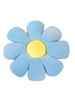 اشتري Throw Pillow, SYOSI Flower Shaped Throw Pillow, Cushion Floor Cushion Office Sedentary Tatami Car Butt Cushion, Simple Little Daisy Cushion (Blue, 40CM) في السعودية