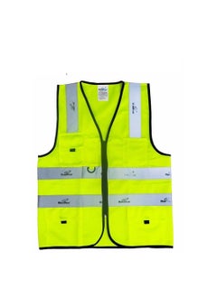 Buy Reflective Vest Safety Jacket High Visibility Light Weight Breathable Washable  2XL in UAE