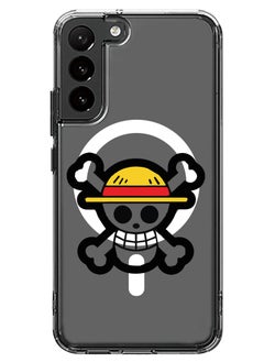 Buy Magnetic Case for Samsung Galaxy S23 Plus 6.6-inch Compatible with MagSafe Wireless Charging, Shockproof Phone Bumper Cover Skull in UAE