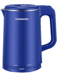 Buy Kettle 1.8L Capacity Household Kettle Dormitory Stainless Steel Kettle Automatic Keep Warm Double Anti-Scald (1.8 Liter, Blue) in UAE