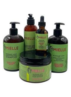 Buy Rosemary Mint Hair Products for Stronger and Healthier Hair and Styling Bundle Set 5 PCS in UAE