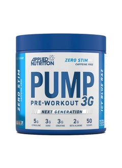 Buy Zero Stimulant Pump 3g Pre-Work with Icy Blue Raz -50 Scoops in UAE