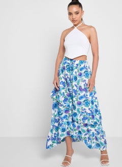 Buy Printed Midi Skirt in UAE
