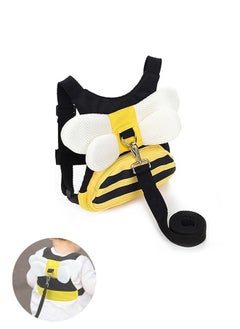 Buy Toddler Harness with Anti Lost Wrist Link - Yellow bees Cute Children Leashes, Baby Traction safety rope Leash with storage pocket design, for boys/Girls Walking Assistant in UAE