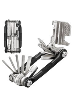 اشتري Bike Multi Tool, 17 in 1 Bike Repair Tool, Compact Lightweight Bicycle Repair Kit, for Road and Mountain Bikes, with Chain Breaker, Allen Keys, Spoke Tool في السعودية