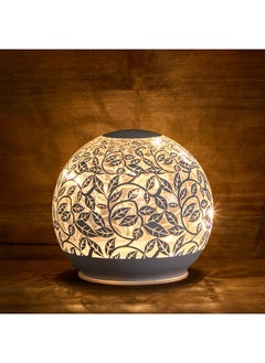 Buy Evren Floral Cutwork Glass Ball Accent with LED Lights 12 x 11 x 12 cm in Saudi Arabia